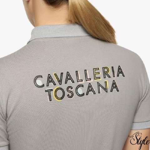 Cavalleria Toscana gyermek galléros póló Color Form Grey Melange