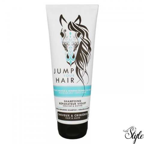 JUMP YOUR HAIR farok-, és sörény dúsító lósampon szürke lovaknak (225 ml)