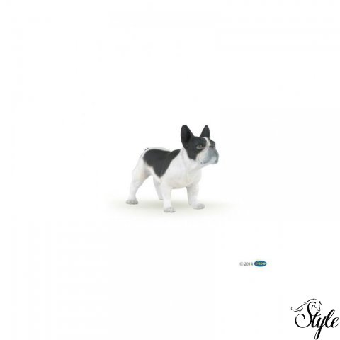 PAPO fekete-fehér francia bulldog kutya figura