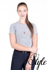 HKM női póló Equine Sports Grey Mottled