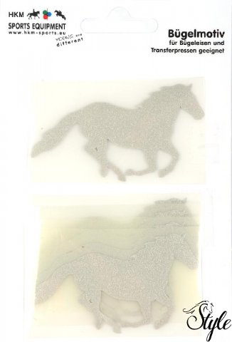 HKM felvasalható matrica sok színben - vágtázó ló (5 db)