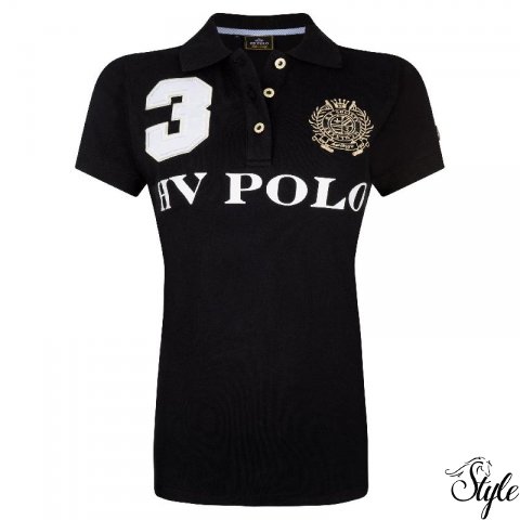 HV Polo galléros női és gyermek póló Favouritas EQ Black