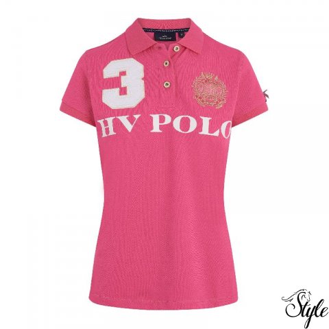 HV Polo galléros női és gyermek póló Favouritas EQ Neon Fuchsia