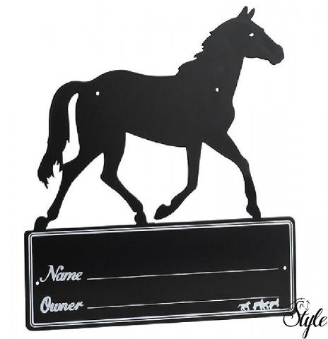 HIPPOTONIC  ló alakú istállótábla (fekete)