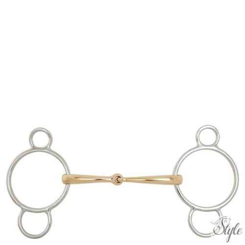 BR egyszerört réz szájrészű zabla - 12 mm