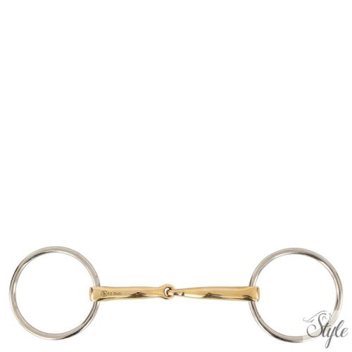 BR egyszertört réz zabla - 16 mm