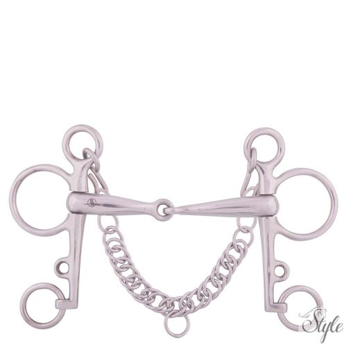 BR egyszertört pelham zabla - 18 mm