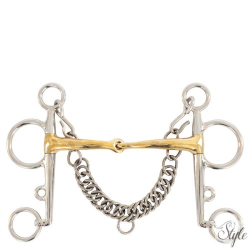 BR egyszertört pelham zabla - 14 mm