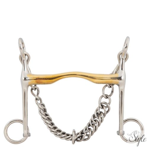 BR Weymouth réz szájrésszű zabla - 14 mm