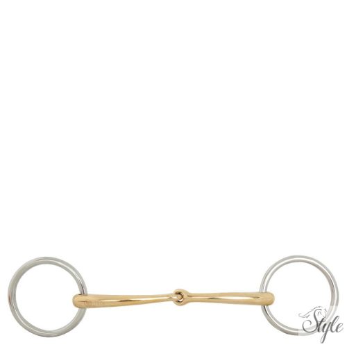 BR egyszertört réz alátét zabla - 12 mm