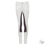 BR szilikon térdfoltos gyermek lovaglónadrág Navan White