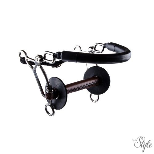 BR TRUST hackamore bőr kombinált zabla - 20 mm