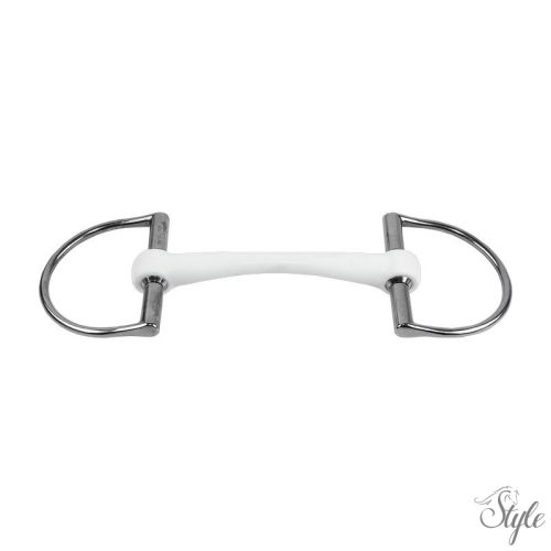 BR TRUST egyenes szájrészű D - karikás zabla - 20 mm