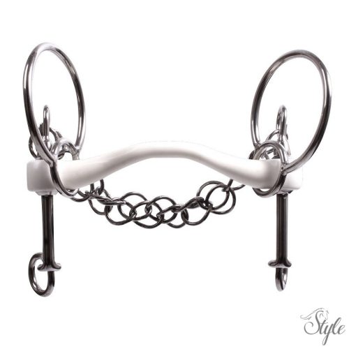 BR TRUST  ívelt szájrészű műanyag zabla - 20 mm