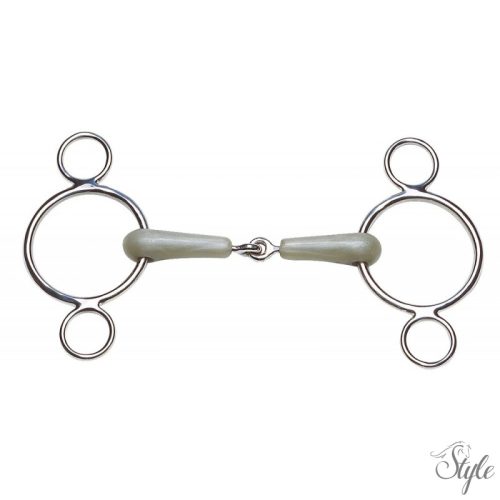 FEELING Flexi kontinentális zabla, 3 karikás