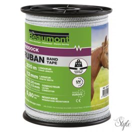 Beaumont villanypásztor szalag 12 mm (fehér) 200 m