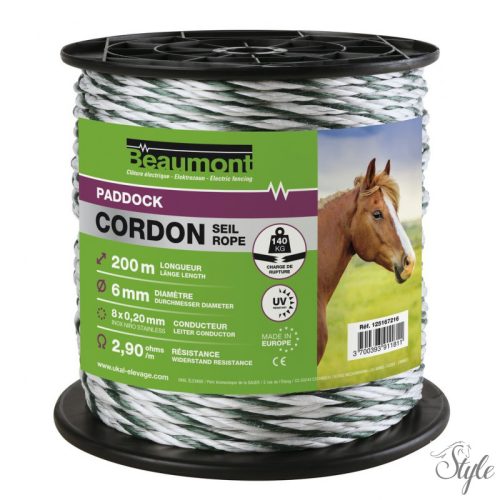 BEAUMONT villanypásztor zsinór 6 mm Cordon 200 m