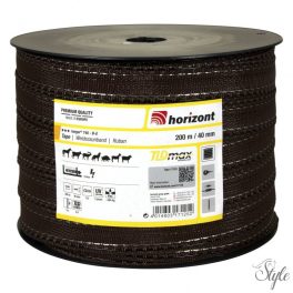 HORIZONT 40 mm-es villanypásztor szalag Equistop 200 m