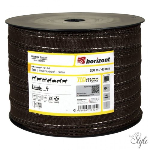HORIZONT 40 mm-es villanypásztor szalag Equistop 200 m