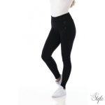 EQUITHÉME szilikon térdfoltos téli gyerek lovaglóleggings Dolomyt