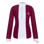 FAIR PLAY női hosszúujjú versenypóló Claire Pearl Burgundy