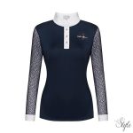 FAIR PLAY hosszú ujjú versenypóló Cecile Rosegold Navy