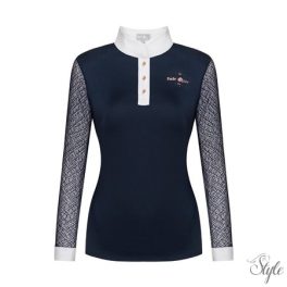 FAIR PLAY hosszú ujjú versenypóló Cecile Rosegold Navy