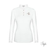 FAIR PLAY hosszú ujjú versenypóló Cecile Rosegold White