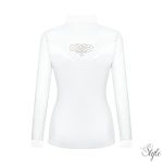 FAIR PLAY hosszú ujjú versenypóló Cecile Rosegold White