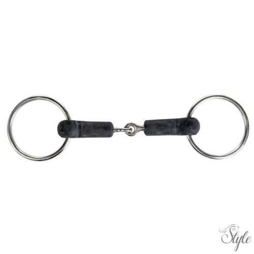 HKM egyszertört gumis zabla - 18 mm