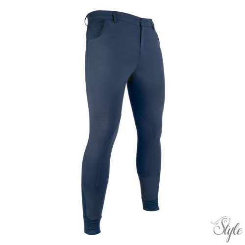 HKM férfi térdfoltos lovaglónadrág Sportive Deep blue