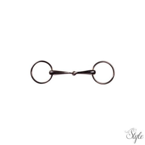 HKM rosegold karikás egyszertört zabla - 18 mm