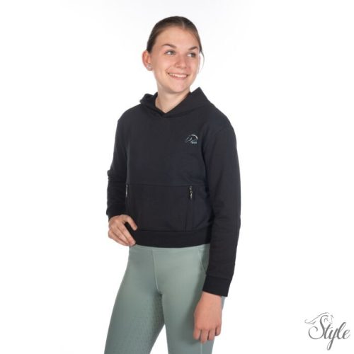 HKM gyermek kapucnis pulóver Hailey Black