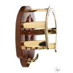 HKM Patkó alakú kantártartó – fa és réz kombináció
