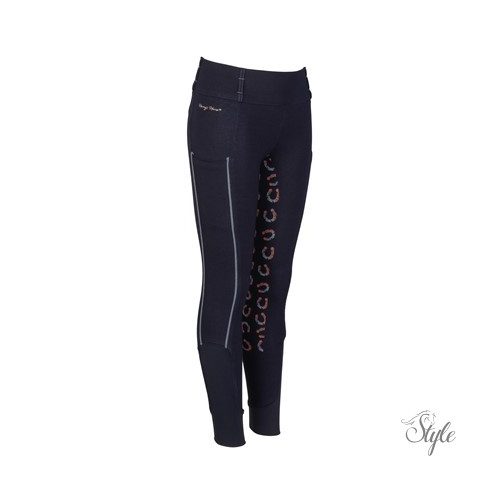 HARRYS HORSE Lovaglóleggings – Diva Mauvewood Denim Full Grip