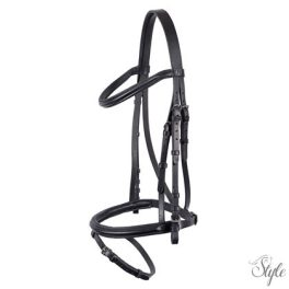 HARRYS HORSE Bronze kantár – fekete párnázással