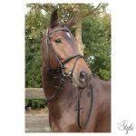 HARRYS HORSE Bronze kantár – fekete párnázással