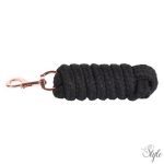 HARRYS HORSE Vezetőszár rózsaarany karabinerrel – 1,8 m