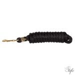 HARRYS HORSE Vezetőszár aranyszínű karabinerrel – 3 m