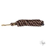 HARRYS HORSE Vezetőszár aranyszínű karabinerrel – 3 m