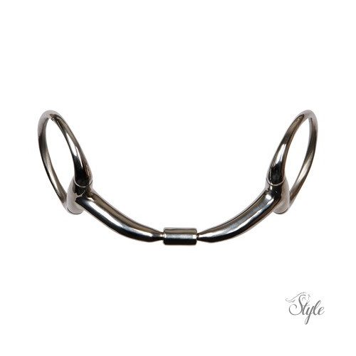 Harrys Horse kétszertört görgős oliv zabla - 14 mm