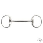 Harrys Horse egyenes szájrészű oliv zabla - 12 mm