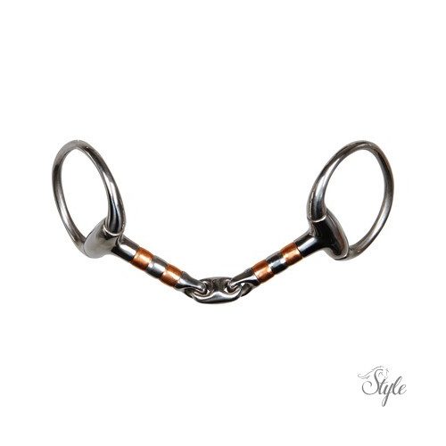 Harrys Horse rézgörgős oliv zabla - 13 mm