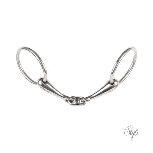 Harrys Horse ovális szemes duplántört zabla - 16 mm