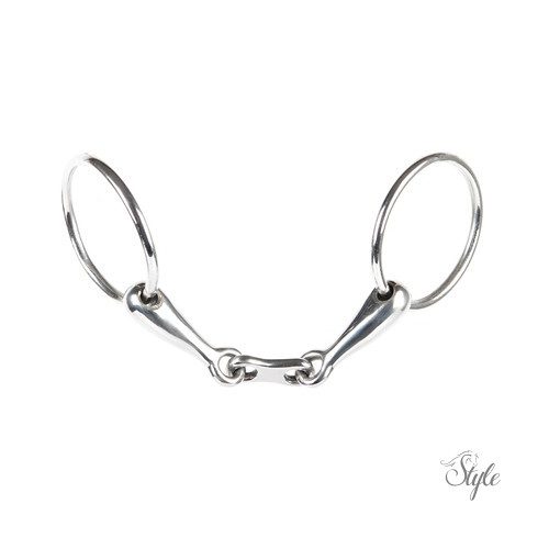 Harrys Horse laza karikás duplántört zabla - 16 mm