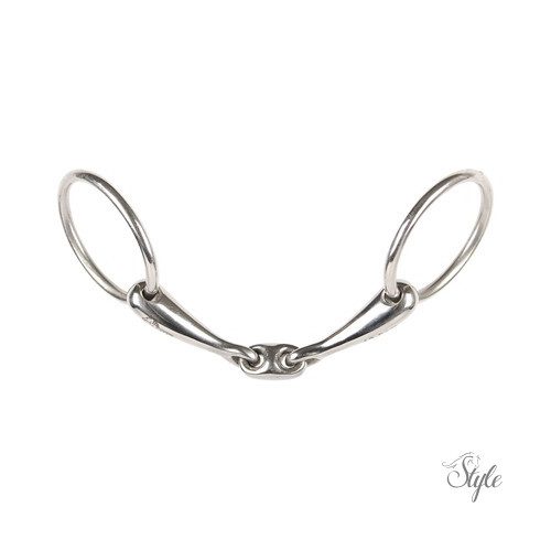 Harrys Horse ovális szemes duplántört zabla - 14 mm