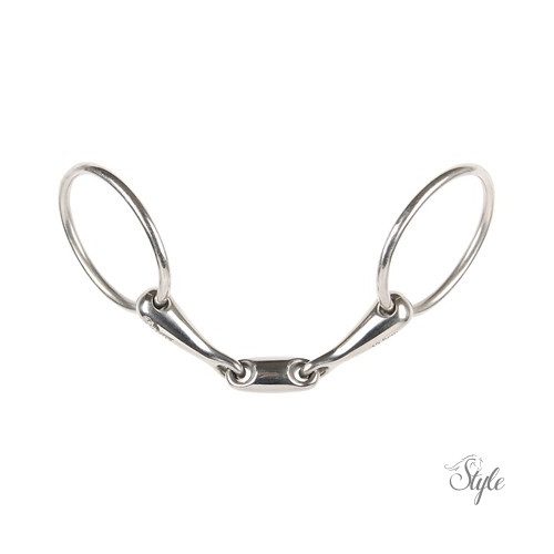 Harrys Horse laza karikás ovális szemes zabla - 16 mm