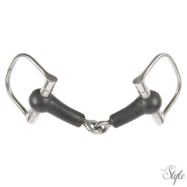 Harrys Horse gumis szájrészű D- karikás zabla - 20 mm