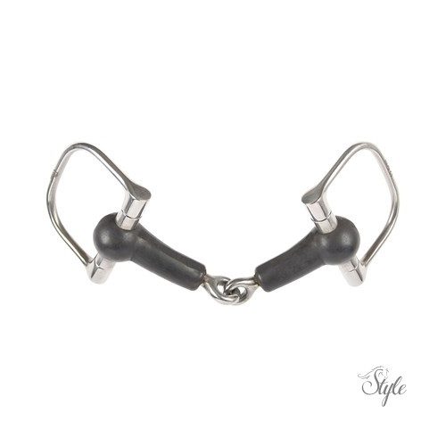 Harrys Horse gumis szájrészű D- karikás zabla - 20 mm