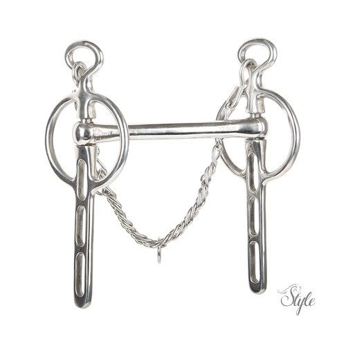 Harrys Horse Liverpool egyik oldalt csavart zabla - 15 mm